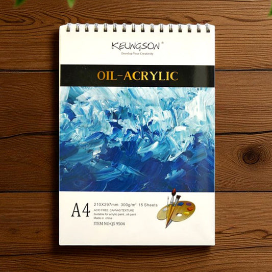 Oil & Acrylic Painting Pad – Spiral-Bound, Canvas Texture Paper