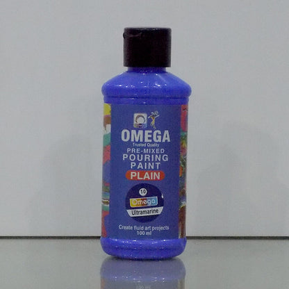 Omega Plain Pouring Paint Set – 12 Pre-Mixed Acrylic Colors for Fluid Art
