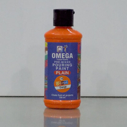 Omega Plain Pouring Paint Set – 12 Pre-Mixed Acrylic Colors for Fluid Art