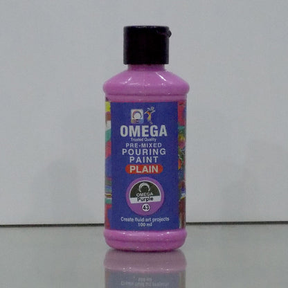 Omega Plain Pouring Paint Set – 12 Pre-Mixed Acrylic Colors for Fluid Art