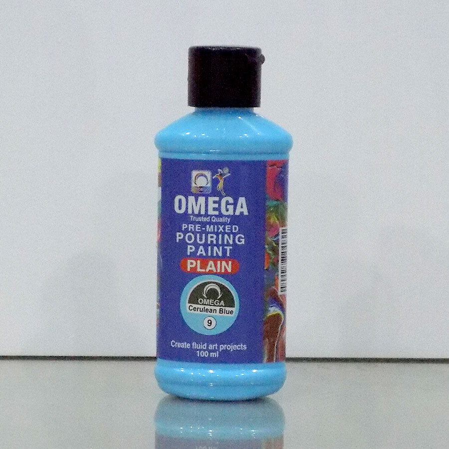 Omega Plain Pouring Paint Set – 12 Pre-Mixed Acrylic Colors for Fluid Art