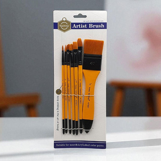 Keep Smiling Artist Brush Set - Suitable for Water, Acrylic & Oil Color