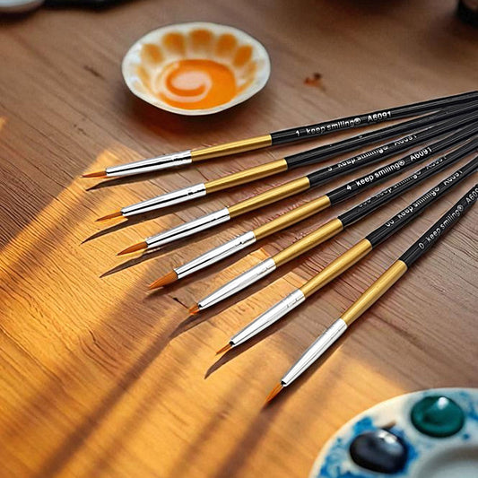 6-Piece Mini Detail Brushes - Ideal for Fine Art, Illustration & Crafting