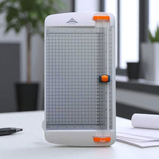 A4 Rotary Paper Trimmer with Extendable Ruler and Precision Cutting Guide