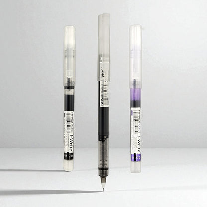 Randi I-Write Ballpoint Pens - Transparent Barrel - Ergonomic Design - Office, School