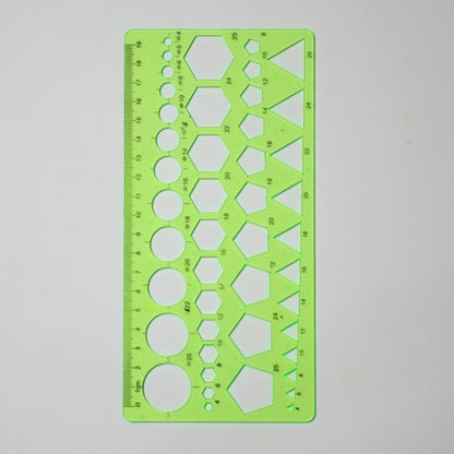 Multi-Functional Stencil Ruler - Hexagon, Circle, and Triangle Shapes for DIY Projects