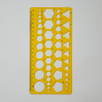 Multi-Functional Stencil Ruler - Hexagon, Circle, and Triangle Shapes for DIY Projects