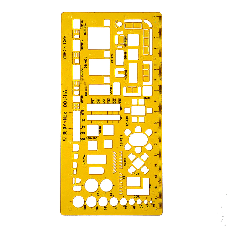 Furniture Design Stencil  - Accurate Cut-Outs for Architects & Designers