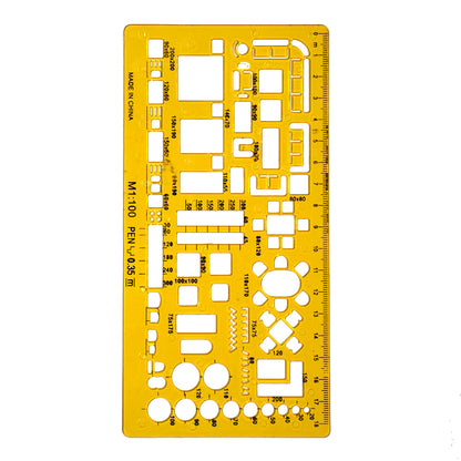 Furniture Design Stencil  - Accurate Cut-Outs for Architects & Designers