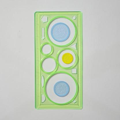 Design Ruler Stencil -  Template with Interchangeable Gears for Creative Projects