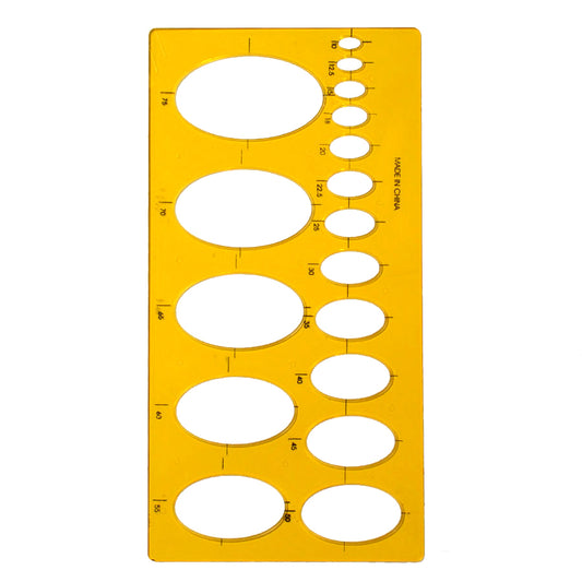 Oval Stencil Template - Multi-Size Oval Cutting Guide - Crafting & Design Tool