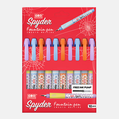 ORO Spyder Fountain Pen- Geometric Patterned Design - Ideal for Writers