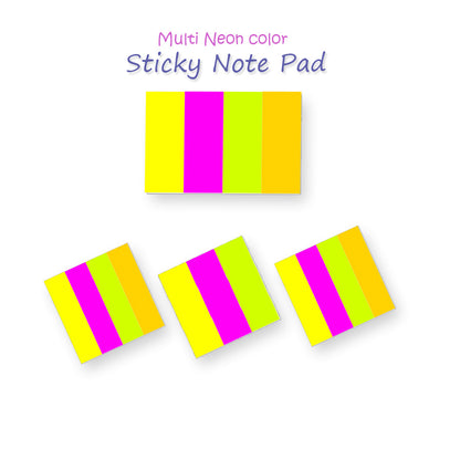 Multi-Color Cut Sticky NotesPads - Bright & Bold for Office, School & Home