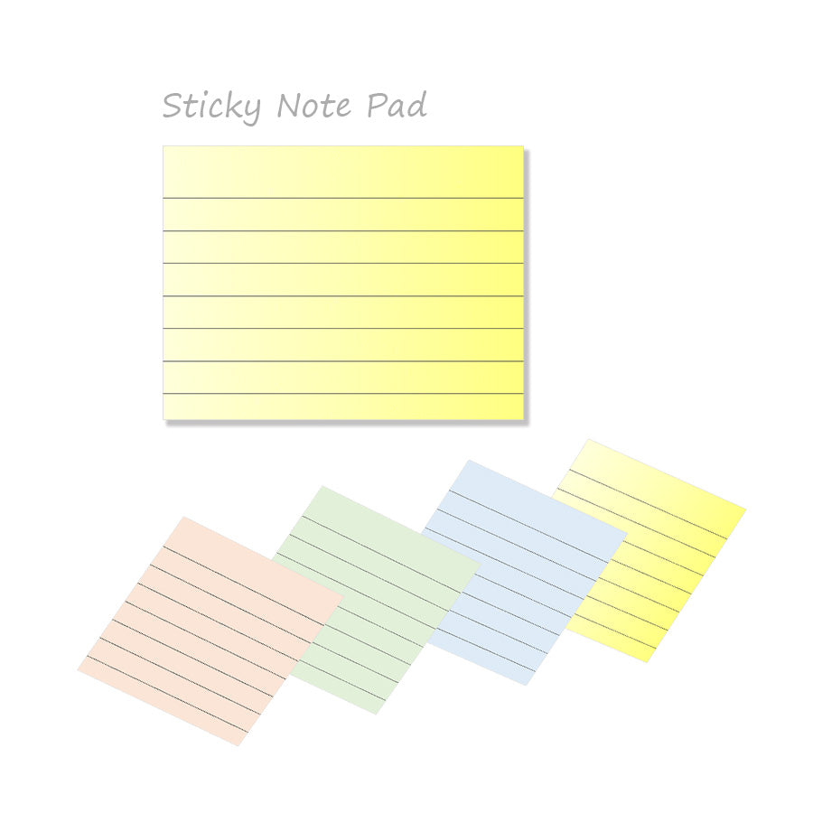 Soft Colour Sticky Notes -  Lined, Removable Notes for Office, School, and Home