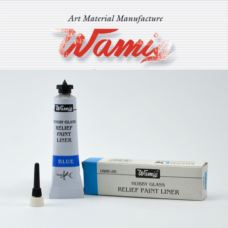 Wamic Glass Art Paint Liner - Relief Style - 7 Color Available
