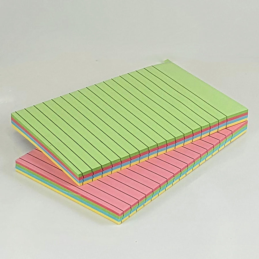 Soft Colour Sticky Notes -  Lined, Removable Notes for Office, School, and Home