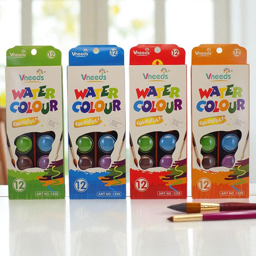 Vneeds Water Colour Paint Set - 12 Colors for Artistic Creations