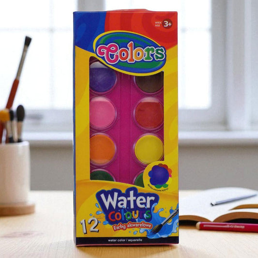 Vibrant Watercolor Paints for Kids - 12 Colors Set